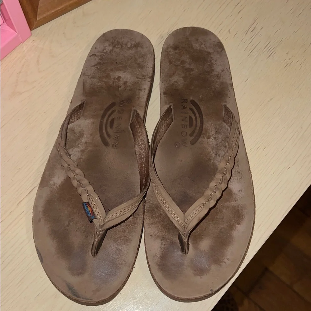 Rainbow Tan Braided Sandals - Picture 2 of 3